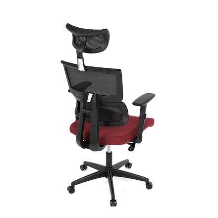 Kancelářská židle Autronic Kancelářská židle, potah bordó látka a černá síťovina MESH, houpací mech. (KA-B1025 BOR) (19)
