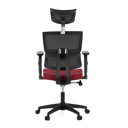 Kancelářská židle Autronic Kancelářská židle, potah bordó látka a černá síťovina MESH, houpací mech. (KA-B1025 BOR) (7)