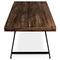 Moderní jídelní stůl Autronic Jídelní stůl, 160x90x76 cm, MDF deska, dýha borovice, kovové nohy, černý lak (HT-534 PINE) (5)