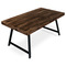 Moderní jídelní stůl Autronic Jídelní stůl, 160x90x76 cm, MDF deska, dýha borovice, kovové nohy, černý lak (HT-534 PINE) (6)