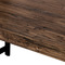 Moderní jídelní stůl Autronic Jídelní stůl, 160x90x76 cm, MDF deska, dýha borovice, kovové nohy, černý lak (HT-534 PINE) (8)