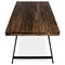 Moderní jídelní stůl Autronic Jídelní stůl, 180x90x76 cm, MDF deska, dýha odstín borovice, kovové nohy, černý lak (HT-536 PINE) (5)