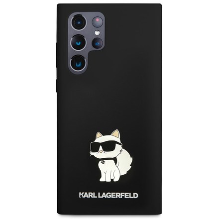 Kryt na mobil Karl Lagerfeld Liquid Silicone Choupette NFT na Samsung Galaxy S24 Ultra - černý