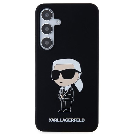 Kryt na mobil Karl Lagerfeld Liquid Silicone Ikonik NFT na Samsung Galaxy S24 - černý