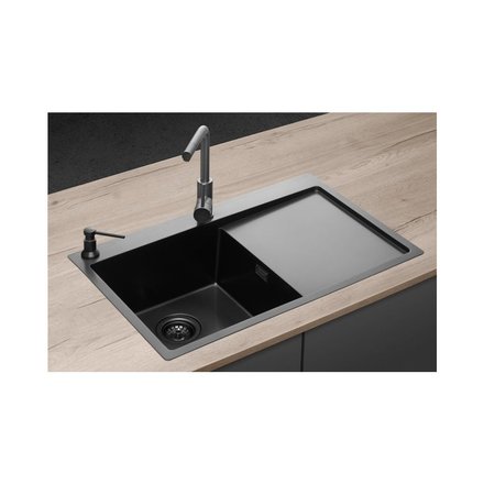 Nerezový dřez s odkapem Concept NANO coat TITANIA levý DNN1045dsl (2)