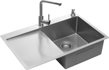 Nerezový dřez s odkapem Concept NANO coat pravý DNN1045ssr