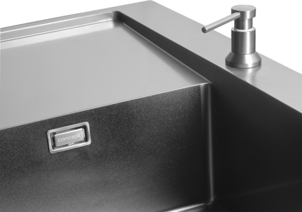 Nerezový dřez s odkapem Concept NANO coat pravý DNN1045ssr (1)