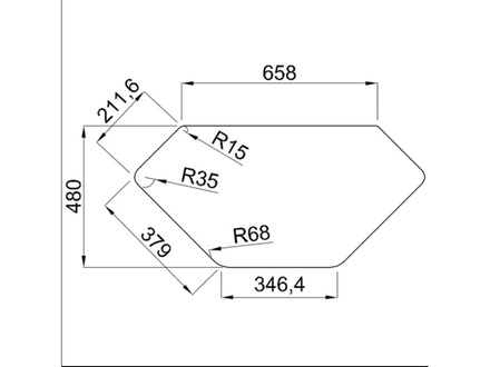 Granitový kuchyňský dřez s vaničkou a odkapem Elleci EGO CORNER G40 (2)