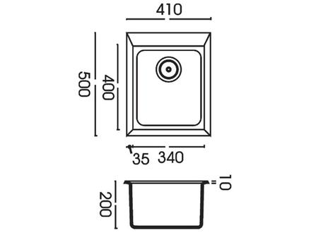 Granitový kuchyňský dřez Elleci QUADRA 100 G68 (1)