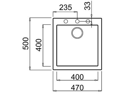 Granitový kuchyňský dřez Elleci QUADRA 102 G40 (1)