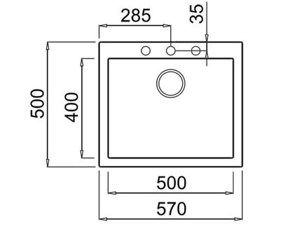 Granitový kuchyňský dřez Elleci QUADRA 105  G43 (1)