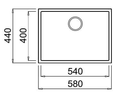 Granitový kuchyňský dřez Elleci QUADRA 110 G48 Spodní montáž (1)