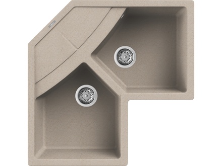 Granitový kuchyňský dřez s vaničkou a odkapem Elleci UNICO CORNER G51