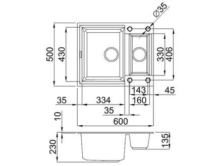 Granitový kuchyňský dřez s vaničkou Elleci EASY 150 G51 (1)
