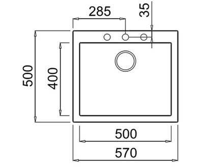 Granitový kuchyňský dřez Elleci QUADRA 105 K86 (1)