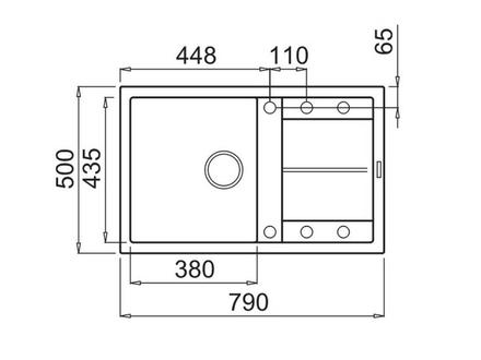 Granitový kuchyňský dřez s odkapem Elleci UNICO 300 K86 (1)