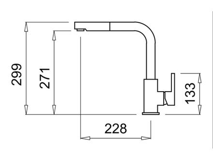 Páková vodovodní baterie se sprchou Elleci C02 SHELL PLUS G51 (1)