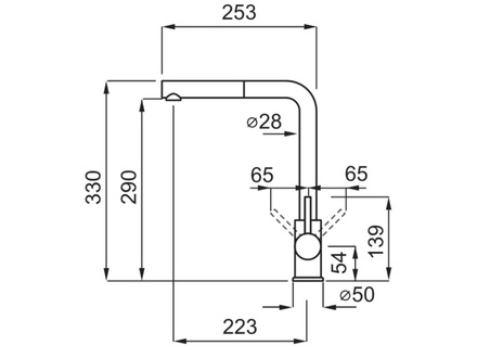 Páková vodovodní baterie se sprchou Elleci TRAIL PLUS G43 (1)