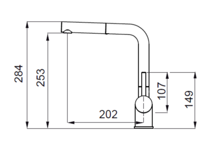Páková vodovodní baterie se sprchou Elleci ALUNA PLUS INOX (1)