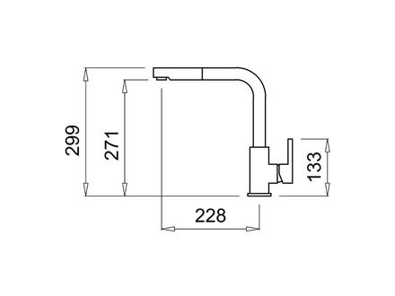 Páková vodovodní baterie se sprchou Elleci C02 SHELL PLUS CROMATO (1)