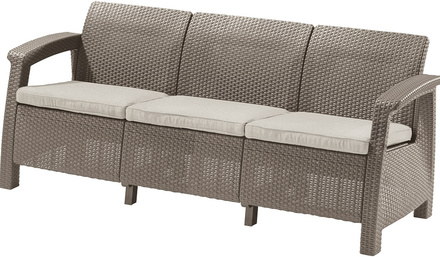 Zahradní pohovka Keter Corfu love seat max třísedačková pohovka cappuccino