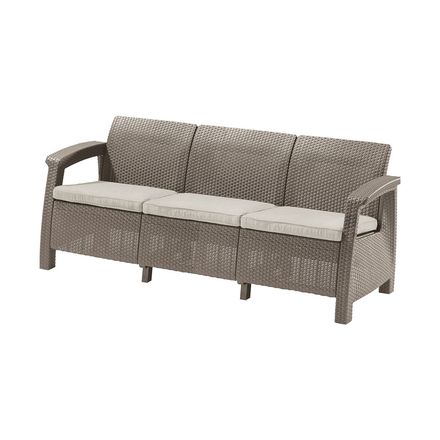 Zahradní pohovka Keter Corfu love seat max třísedačková pohovka cappuccino