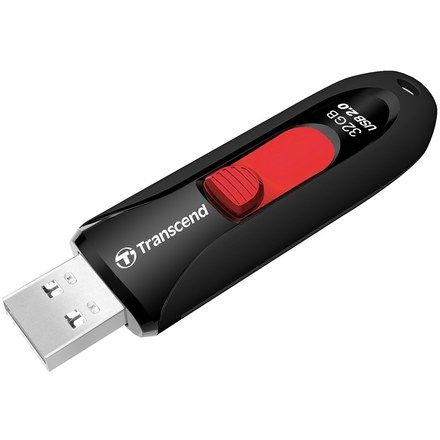 USB Flash disk Transcend JetFlash 590 32 GB USB 2.0 - černý/ červený