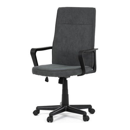 Kancelářská židle Autronic Kancelářská židle, černý plast, šedá látka, kolečka pro tvrdé podlahy (KA-L607 GREY2)