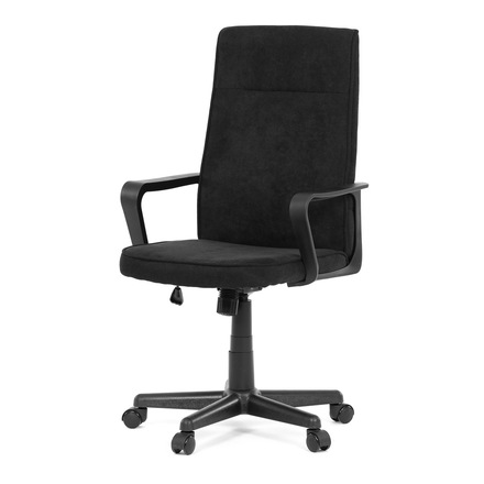 Kancelářská židle Autronic Kancelářská židle, černý plast, černý látka, kolečka pro tvrdé podlahy (KA-L607 BK2)