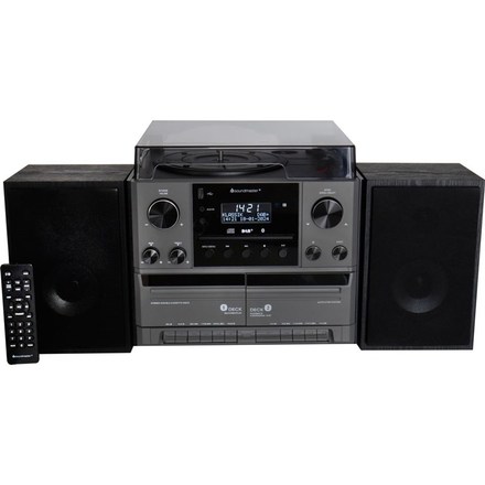 Mikrosystém Soundmaster MCD56000SW, s gramofonem, DAB+, černý