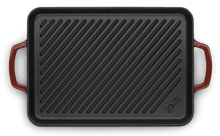 Grilovací deska Kela KL-11939 litinová Calido 35x25 cm červená (2)