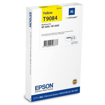 Inkoustová náplň Epson T9084 XL, 4000 stran originální - žlutá