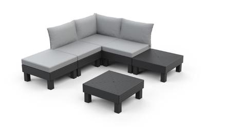 Zahradní nábytek Keter Elements 5místný modulární set grafitový (7)