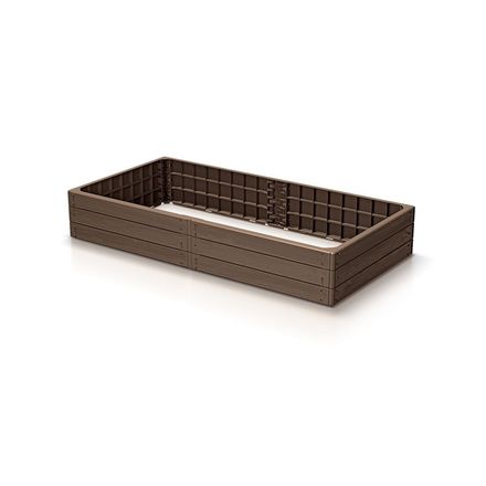 Vyvýšený záhon Prosperplast BASE WOODY hnědý 149,2 cm