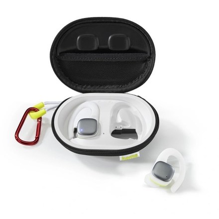 Sluchátka do uší Hama Bluetooth Spirit Athletics s klipem, pecky, nabíjecí pouzdro - bílá
