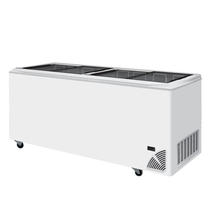 Pultová mraznička prosklené rovné víko Byfal ARO 701/2 White Edge