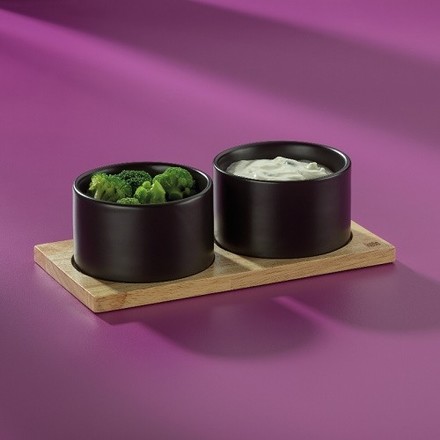 Sada misek Kela KL-10069 Gunten porcelán černý 3 kusy 23,5x12,0x7,5cm 10,0cm (1)