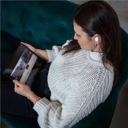 Bezdrátová sluchátka do uší Fixed FIXBDS-WH (7)