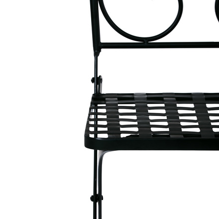 Set zahradního nábytku Autronic Zahradní set, stůl + 2 židle, s keramickou mozaikou, kovová konstrukce, černý matný lak. (US1200 SET) (23)