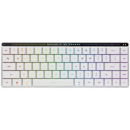 Počítačová klávesnice Asus FALCHION RX Low profile (ROG NX Snow) - CZ/ SK - bílá