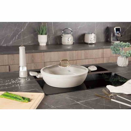 Pánev hluboká s poklicí s titanovým povrchem Berlingerhaus BH-8069 30 cm Sahara Collection (4)