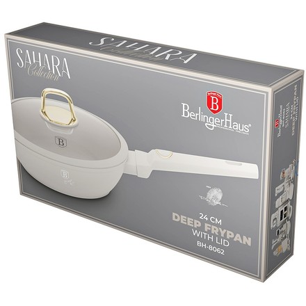 Pánev hluboká s poklicí s titanovým povrchem Berlingerhaus BH-8062 24 cm Sahara Collection (9)