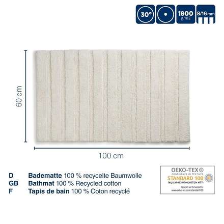 Koupelnová předložka Kela KL-23590 Megan 80x50 cm bavlna terra (2)