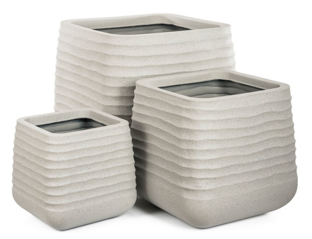 Květináč G21 Sand Cube 28 x 28 x 27,5 (2)