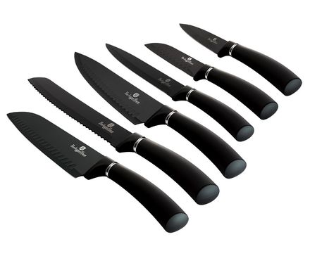 Sada nožů Berlingerhaus BH-2383 s antibakteriálním povrchem 6 ks Royal Black Collection (2)