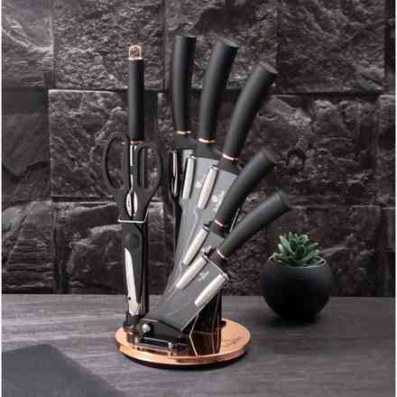 Sada nožů Berlingerhaus BH-2421 ve stojanu 8 ks Black Rose Collection (2)