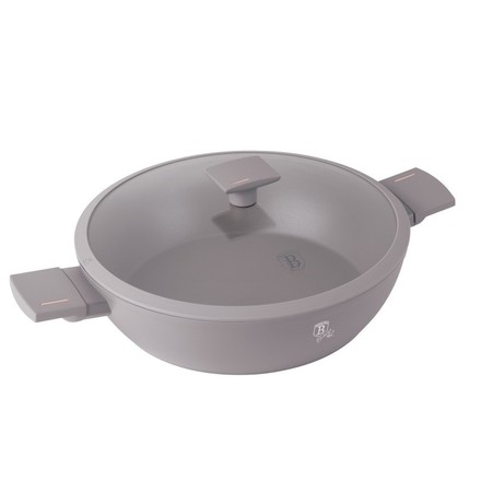 Pánev s titanovým povrchem Berlingerhaus BH-8099 s poklicí  32 cm Taupe Collection