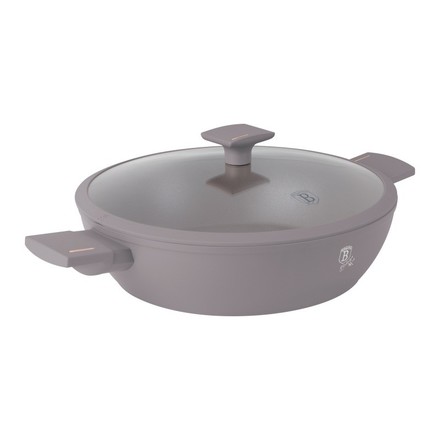 Pánev s titanovým povrchem Berlingerhaus BH-8099 s poklicí  32 cm Taupe Collection (1)