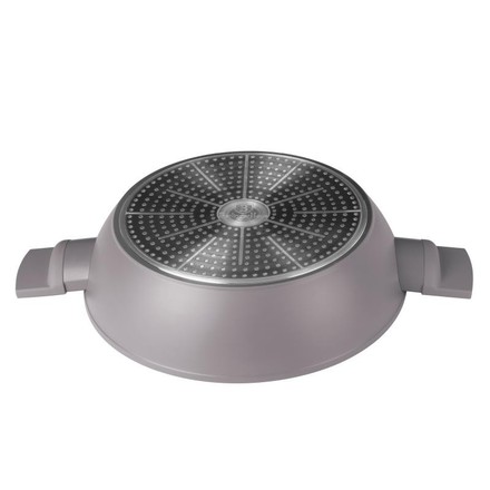 Pánev s titanovým povrchem Berlingerhaus BH-8099 s poklicí  32 cm Taupe Collection (6)