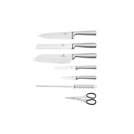 Sada nožů Berlingerhaus BH-2808 berez v otočném stojanu 8 ks stříbrná